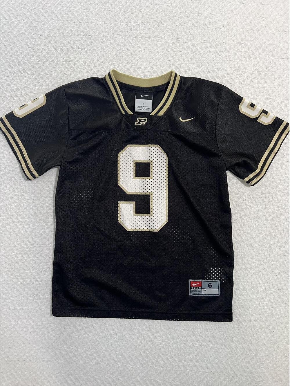 Purdue Nike jersey 9 youth size 6